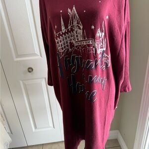 Harry Potter Burgundy Lounge Wear/Graphic Dress